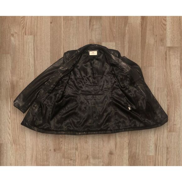Lady Hathaway 100% Leather Blazer Jacket Size L - Picture 7 of 10
